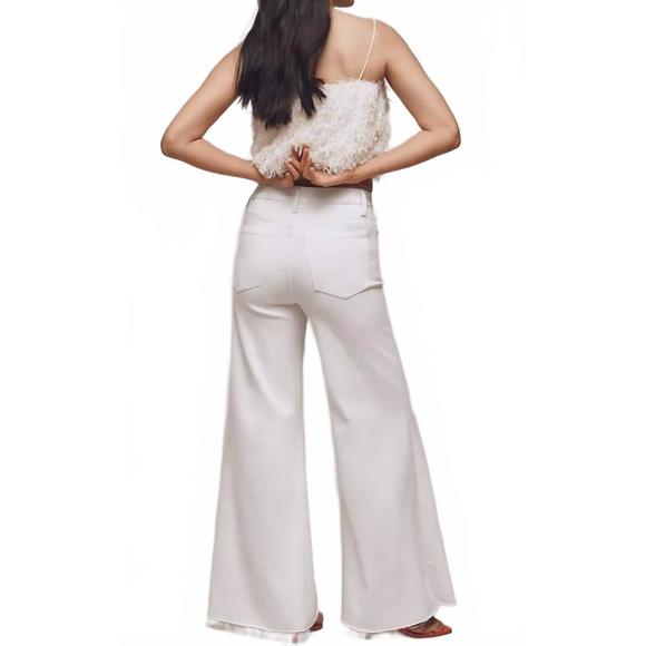 NEW PISTOLA izzy mid rise wide leg in vivid white